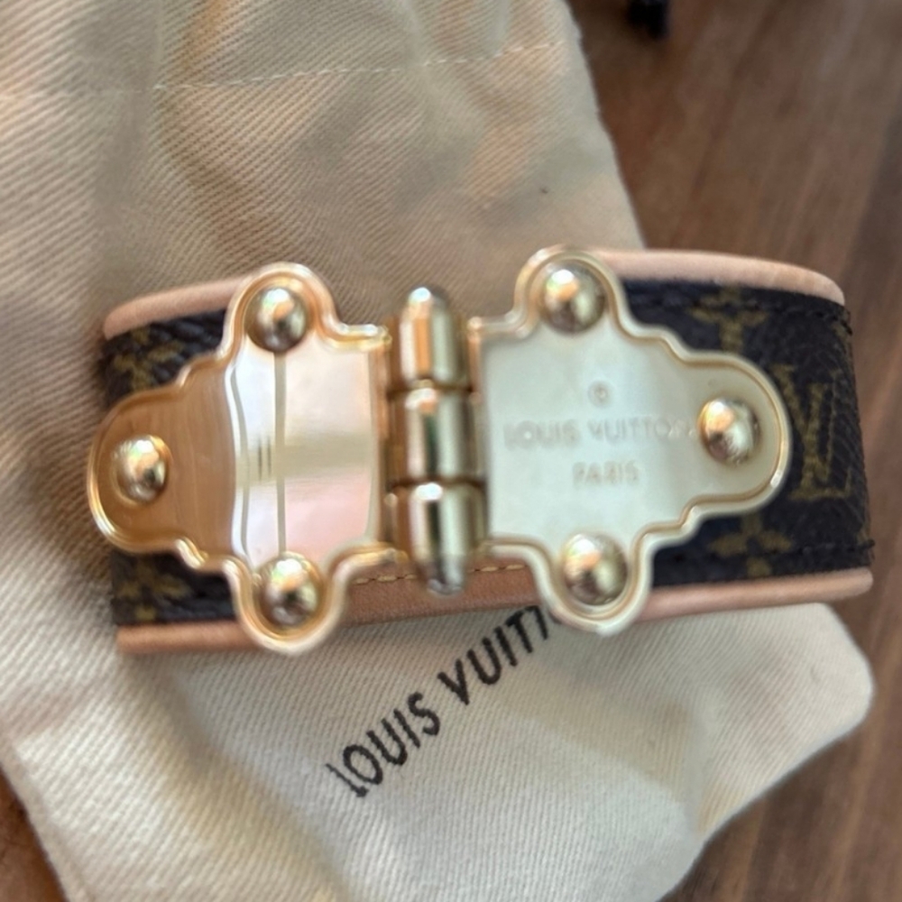 Louis Vuitton Gold and Brown Bracelet